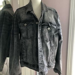 Acid wash jean jacket